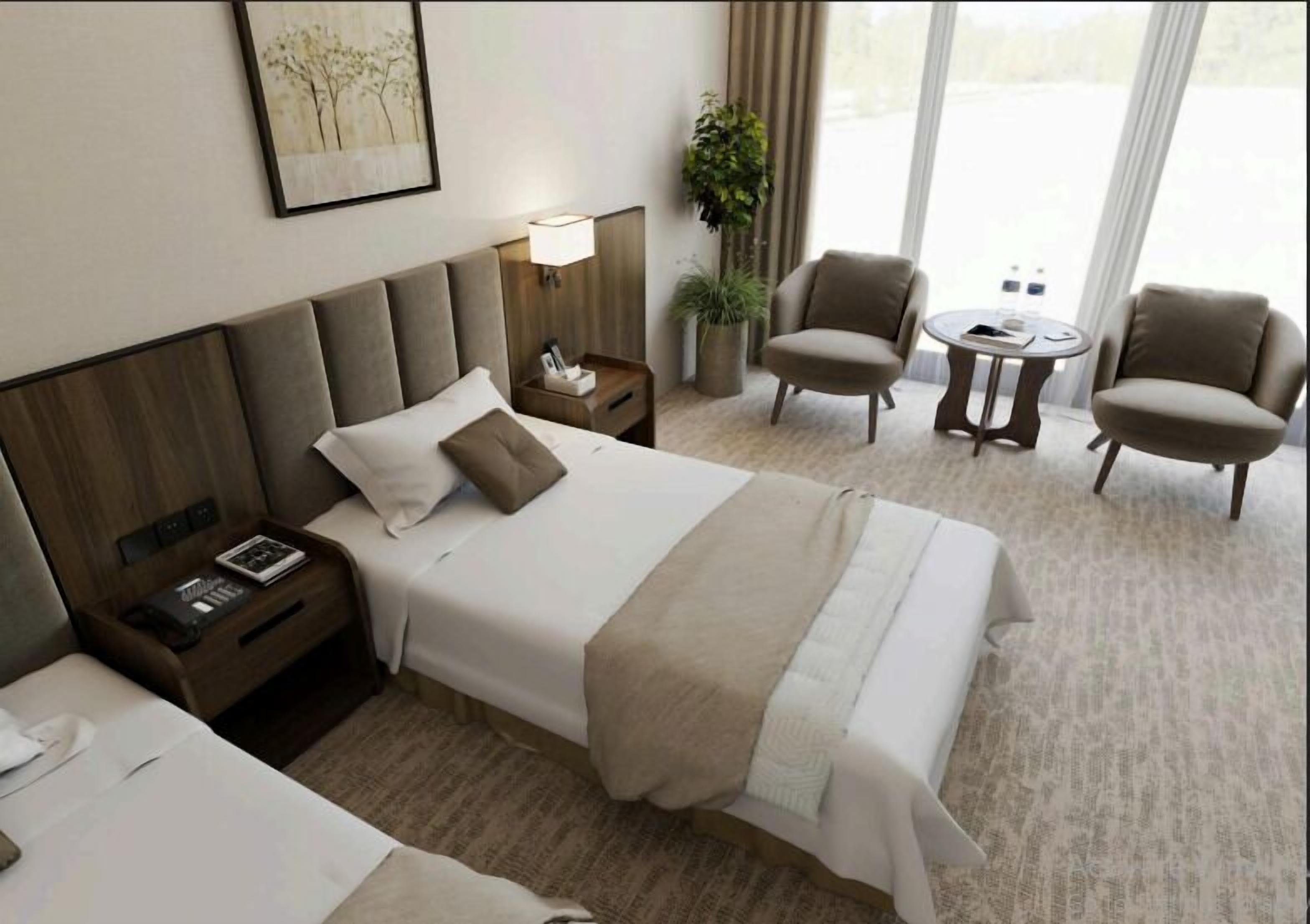 Deluxe-Doppelzimmer, Bergblick | Badezimmer | Kostenlose Toilettenartikel, Haartrockner, Bademäntel, Hausschuhe
