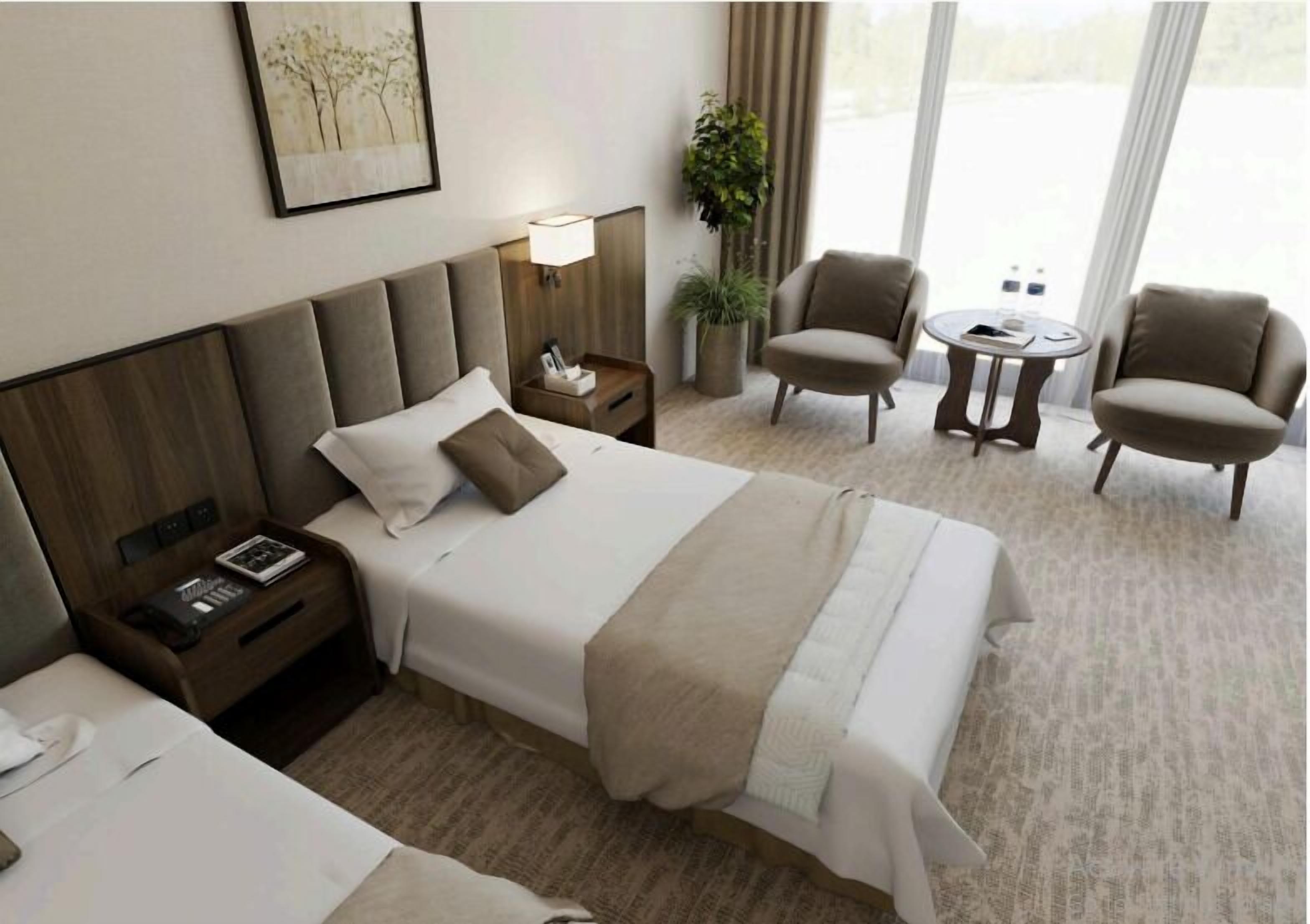 Deluxe Double Room, Mountain View | Bathroom | Free toiletries, hair dryer, bathrobes, slippers