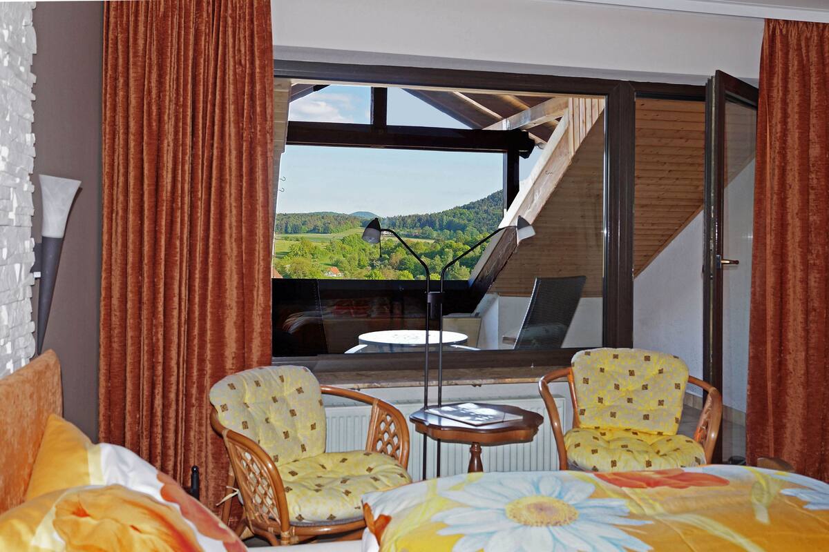 Komfort Doppelzimmer, Talblick, Dachterrasse | Schreibtisch, kostenloses WLAN