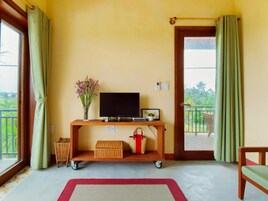 Desk, blackout drapes, soundproofing, iron/ironing board