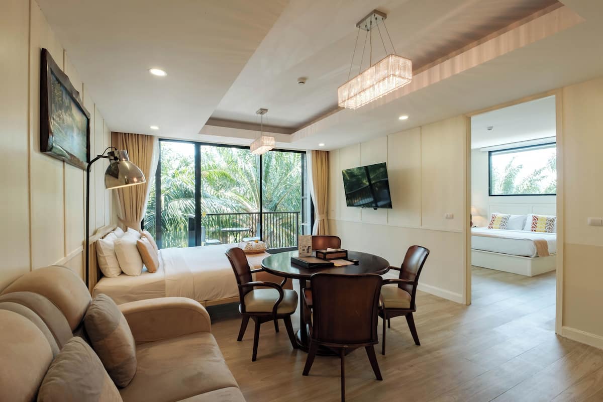 Family two bedrooms | Bộ trải giường bằng vải cotton Ai Cập, bộ đồ giường cao cấp 