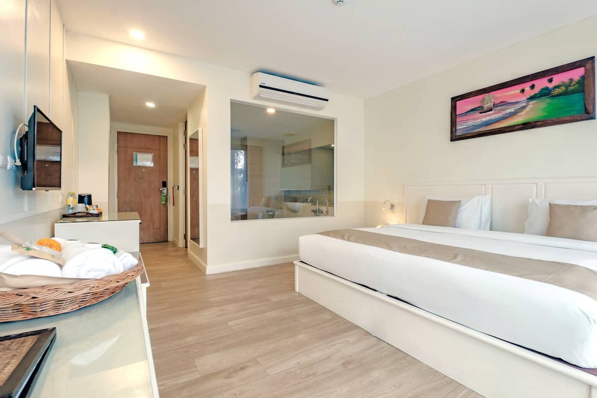 Deluxe Sea Town View | Bộ trải giường bằng vải cotton Ai Cập, bộ đồ giường cao cấp