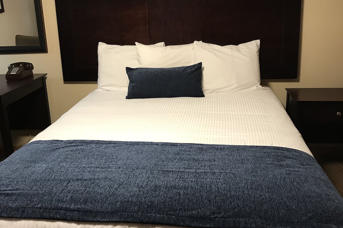 Standard Room, 1 Queen Bed, Refrigerator & Microwave | Desk, WiFi (free), bed sheets