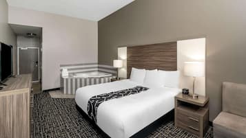 Premium bedding, down comforters, pillowtop beds, desk