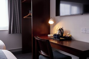 Twin Room | Desk, blackout drapes, iron/ironing board, free WiFi