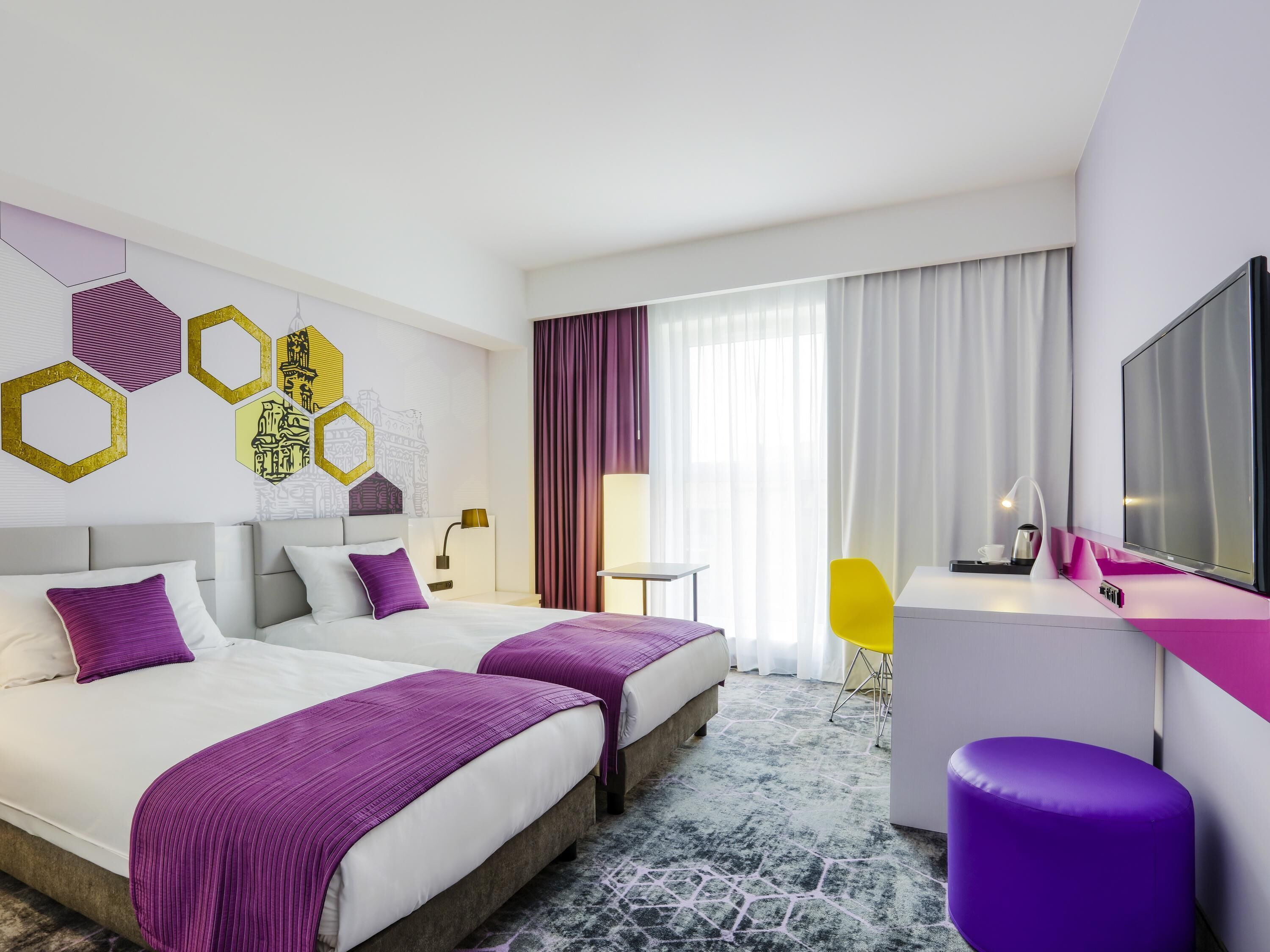 In-room safe, desk, laptop workspace, blackout drapes