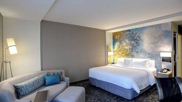 In-room safe, desk, laptop workspace, iron/ironing board