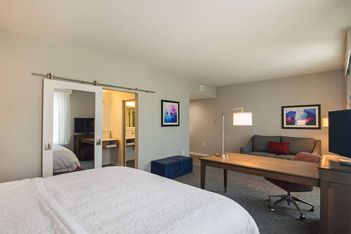 room, 1 king bed, non smoking, refrigerator & microwave (wet bar) | in-room safe, blackout curtains, iron/ironing board