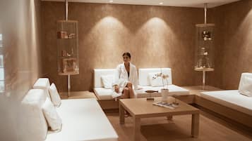 Behandlingsrum til par, sauna, dampbad, kropsbehandlinger, aromaterapi