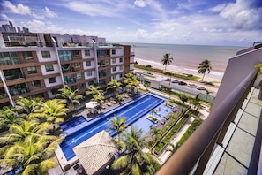 Cobertura panorâmica, 2 quartos, vista para o mar, de frente para a praia | Vista para praia/oceano