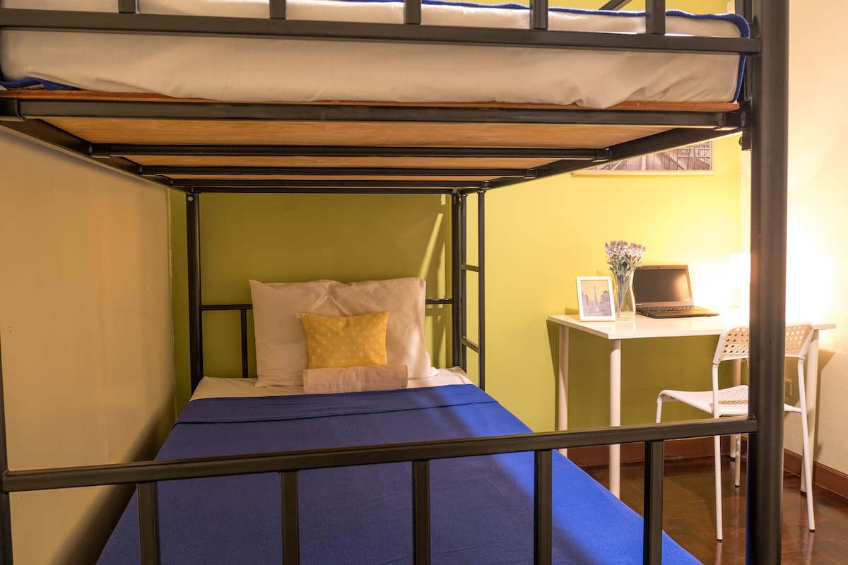 Basic Twin Room with Private External Bathroom | Escritorio, wifi gratis y ropa de cama