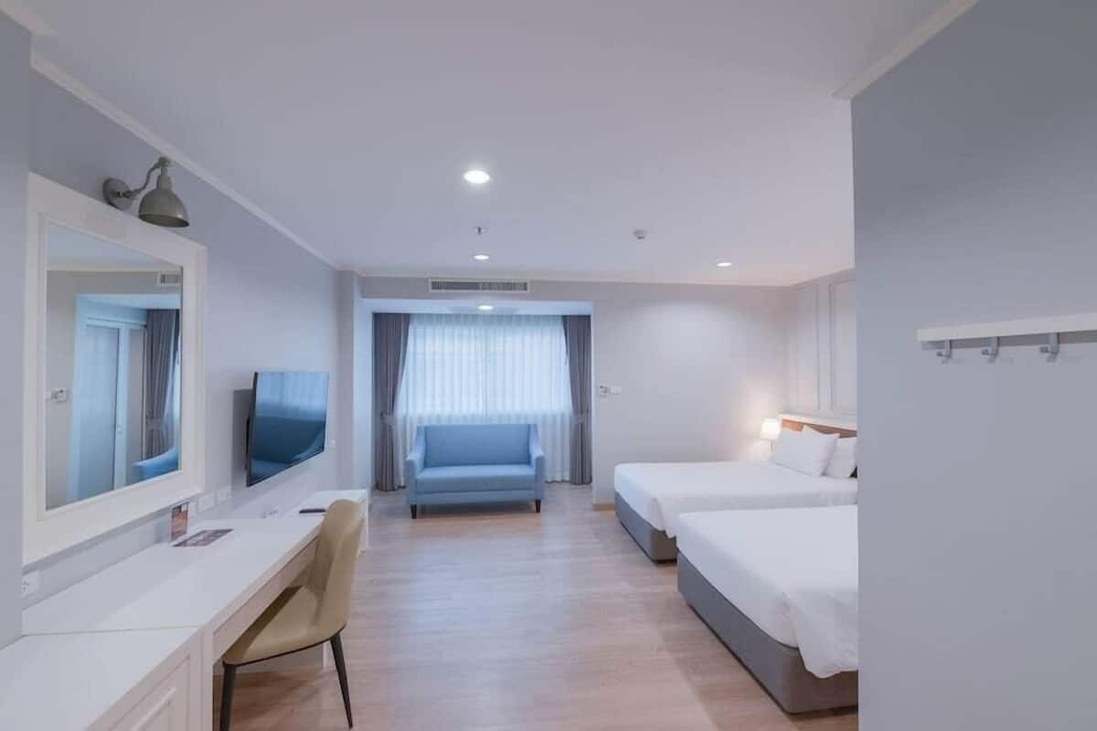 In-room safe, desk, laptop workspace, blackout drapes