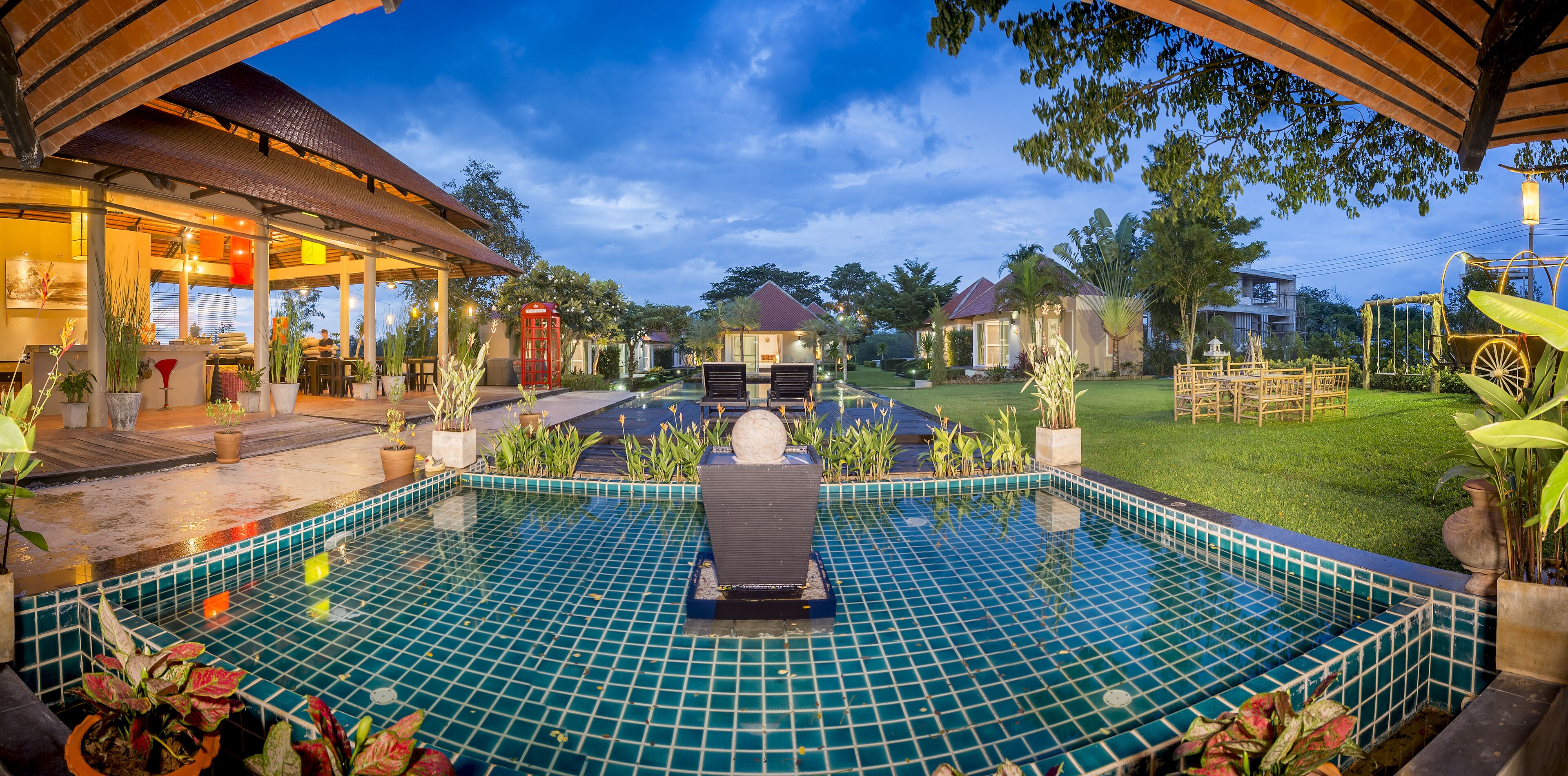 Front of property – evening/night