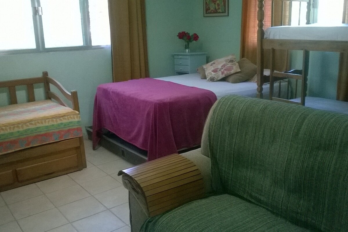 1 bedroom, blackout curtains, iron/ironing board, free WiFi