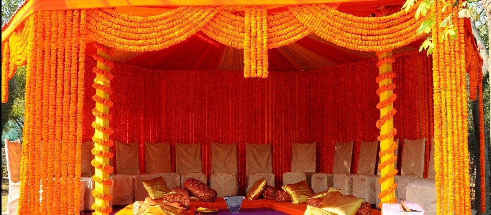 outdoor wedding area