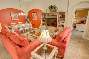 House, 4 Bedrooms | Living room | Flat-screen TV, DVD player - Hibiscus Haven (Davenport)