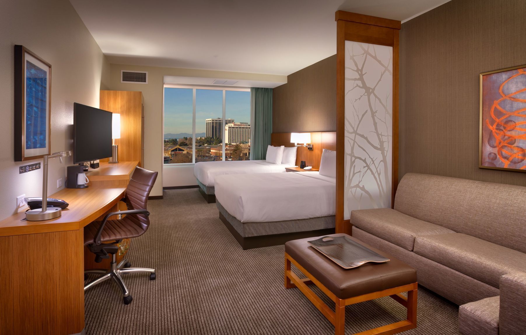 In-room safe, desk, laptop workspace, blackout drapes