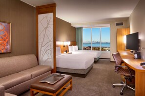 Room, Multiple Beds (2 Queen Beds, 1 Sofa Bed) | In-room safe, desk, laptop workspace, blackout drapes