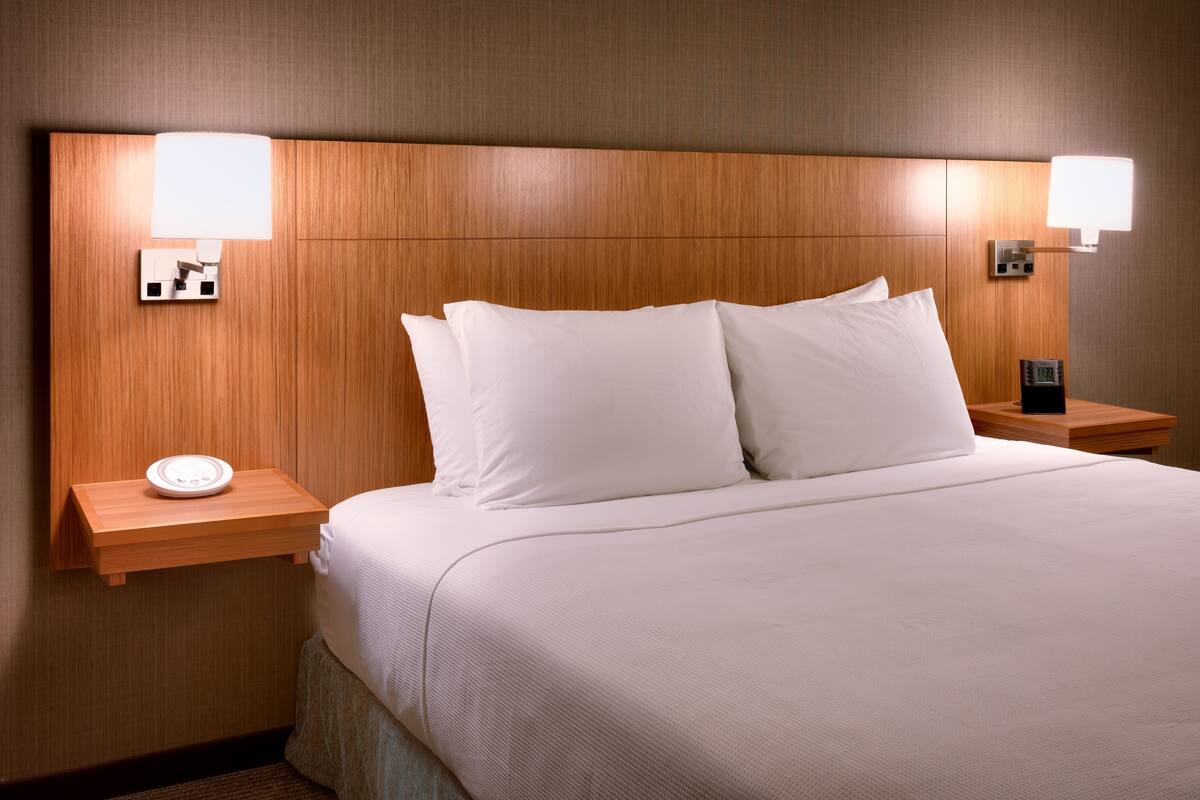 In-room safe, desk, laptop workspace, blackout drapes