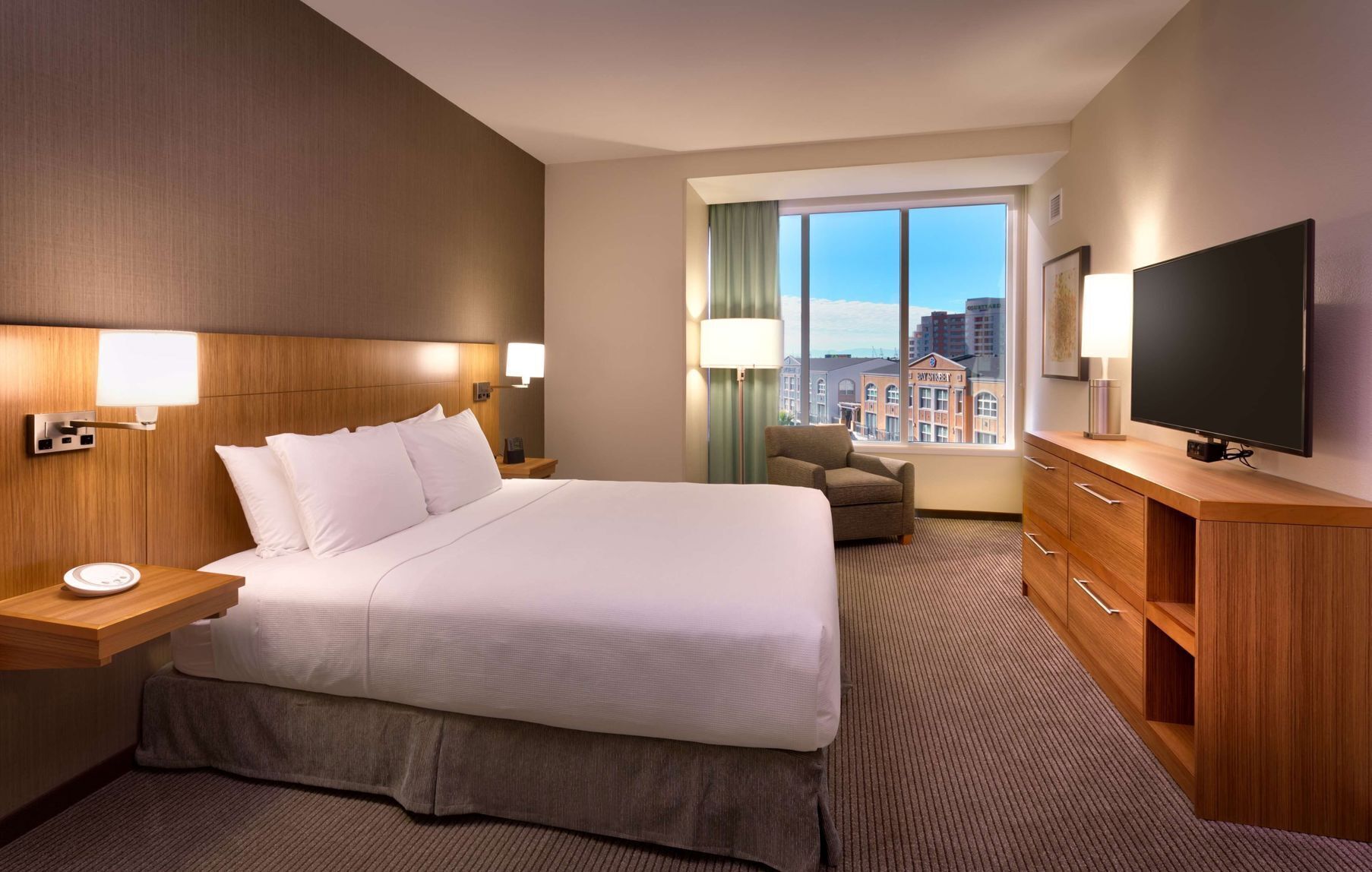 In-room safe, desk, laptop workspace, blackout drapes