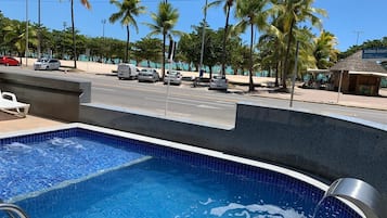 Outdoor pool, open 7:00 AM to 9:00 PM, sun loungers