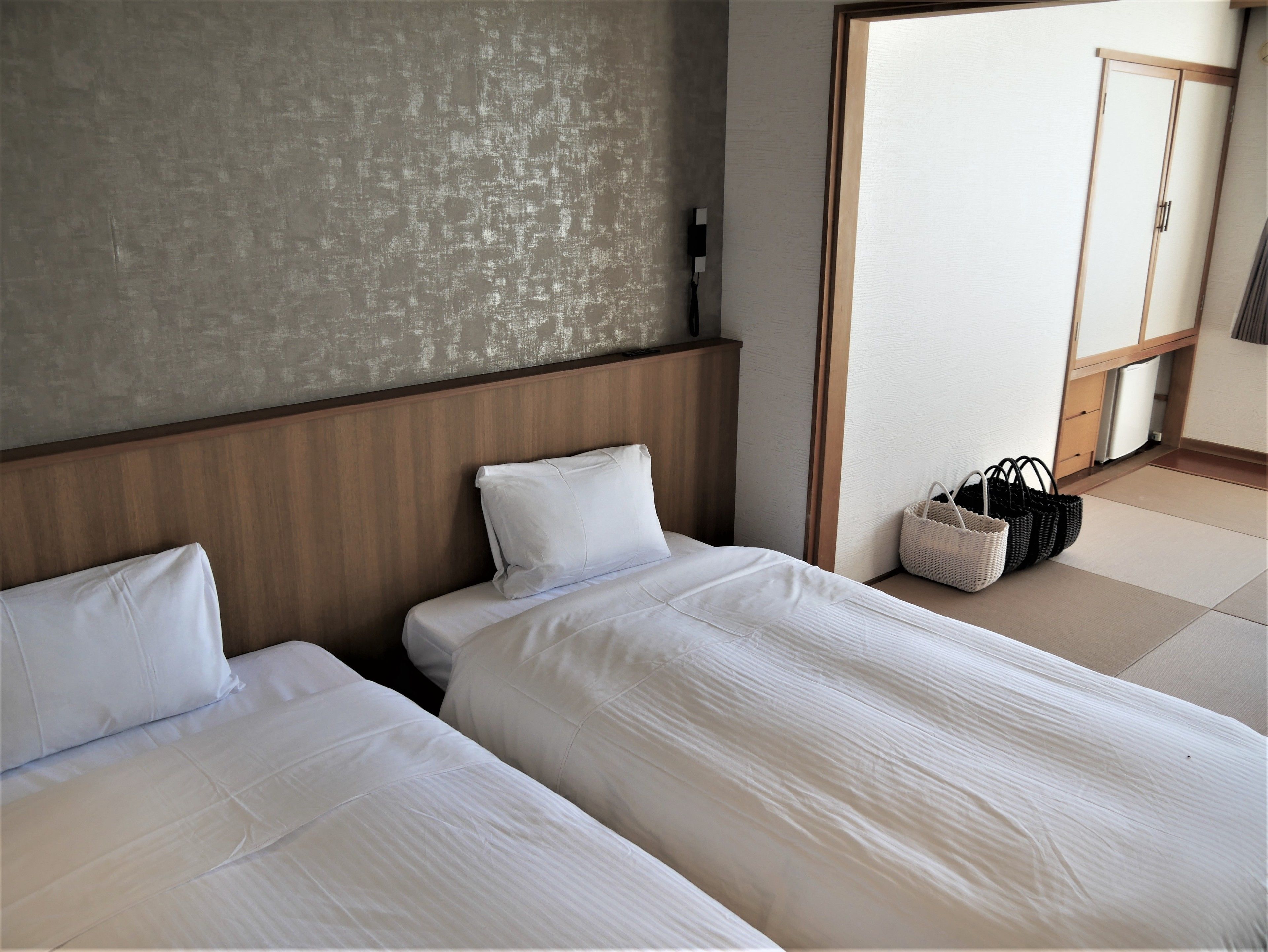 Camera Tradizionale con 2 letti singoli, bagno privato, vista oceano (with Tatami Area) | Una cassaforte in camera, Wi-Fi gratuito