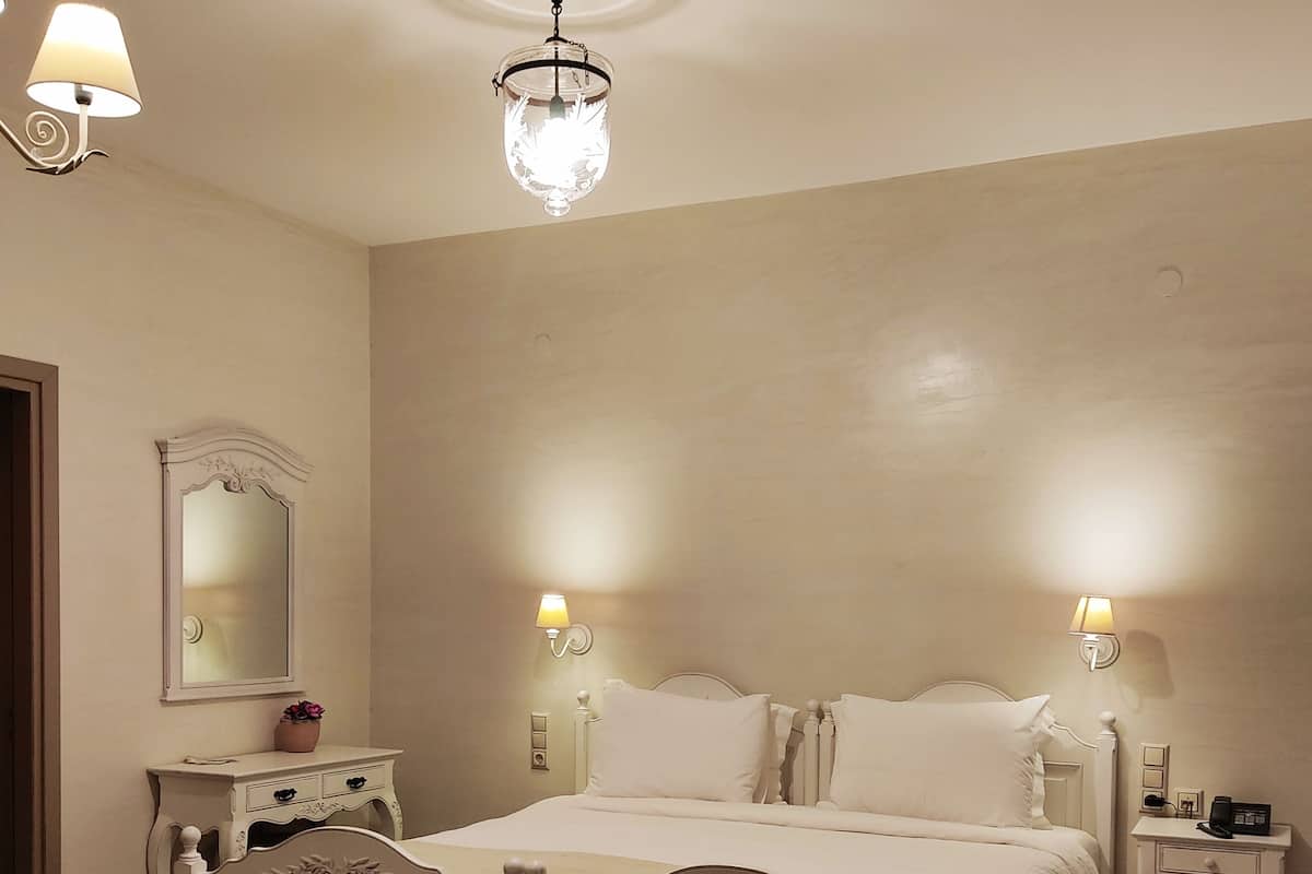 Junior Double Room, Garden Area | Egyptian cotton sheets, premium bedding, pillowtop beds, minibar