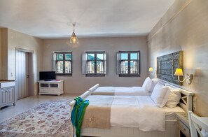 Suite, Accessible, Mountain View | Egyptian cotton sheets, premium bedding, pillowtop beds, minibar - Haones Suites (Ioannina)