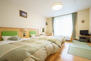 Twin kamer, niet-roken (Japanese Western Style, New Building) | Een kluis op de kamer, gratis wifi