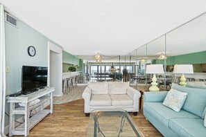Condo, 1 Bedroom, Sea View ( 801 ) | Living area | TV