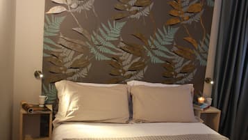 Egyptian cotton sheets, down duvets, minibar, individually decorated