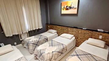 Blackout drapes, iron/ironing board (on request), WiFi (free)