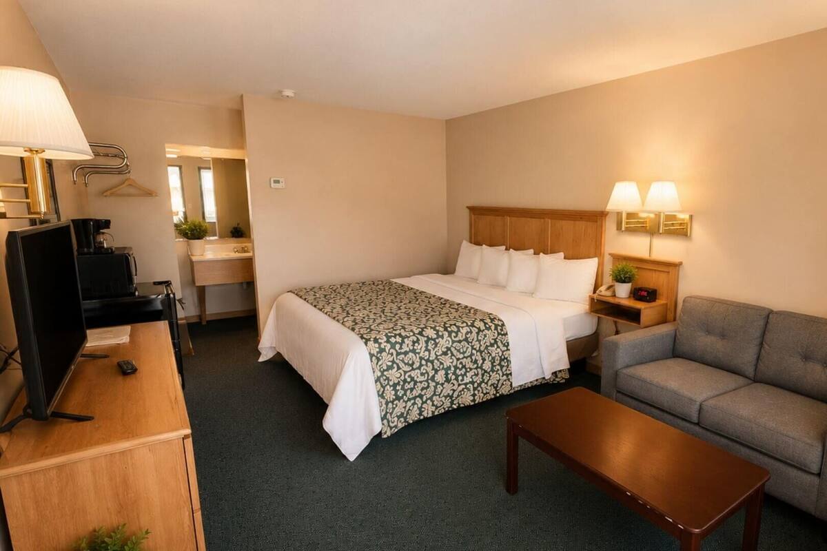 Traditional Room, 1 King Bed, Refrigerator & Microwave | Free cots/infant beds, free rollaway beds, free WiFi, bed sheets