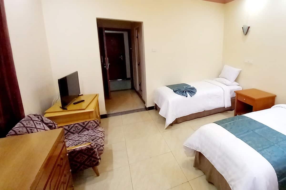 Habitación con 2 camas individuales (Type A) | 1 habitación, wifi gratis y ropa de cama