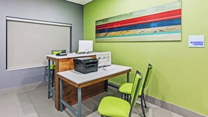 A business center with a desk, printer, computer, and chairs. - Holiday Inn Express & Suites Perryton by IHG (Perryton)