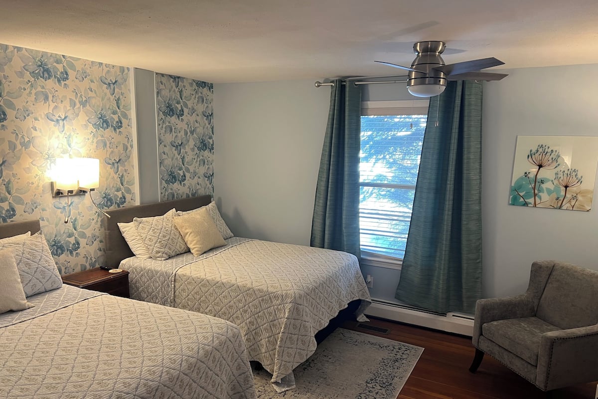 Room # 1 Two Full Beds | Iron/ironing board, free WiFi, bed sheets