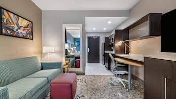 Studio, 2 queensize bedden, niet-roken | Woonruimte | Een 45-inch lcd-televisie met premium tv-zenders en televisie