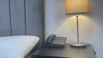 Desk, blackout curtains, iron/ironing board, free WiFi