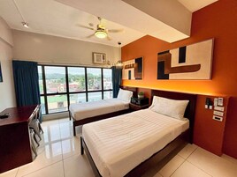 Desk, free WiFi, bed sheets, wheelchair access