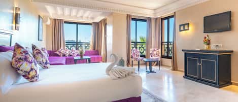 Ropa de cama de alta calidad y minibar