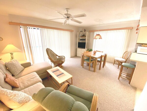 Condo, 1 Bedroom | Living room | TV, DVD player - Ocean Princess 207 1 Br condo by RedAwning (Ocean City)