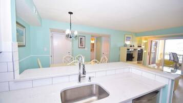 Condo, 2 Bedrooms | Private kitchen | Coffee/tea maker, full-sized fridge, microwave, stovetop