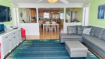 House, 4 Bedrooms | Living area | Flat-screen TV