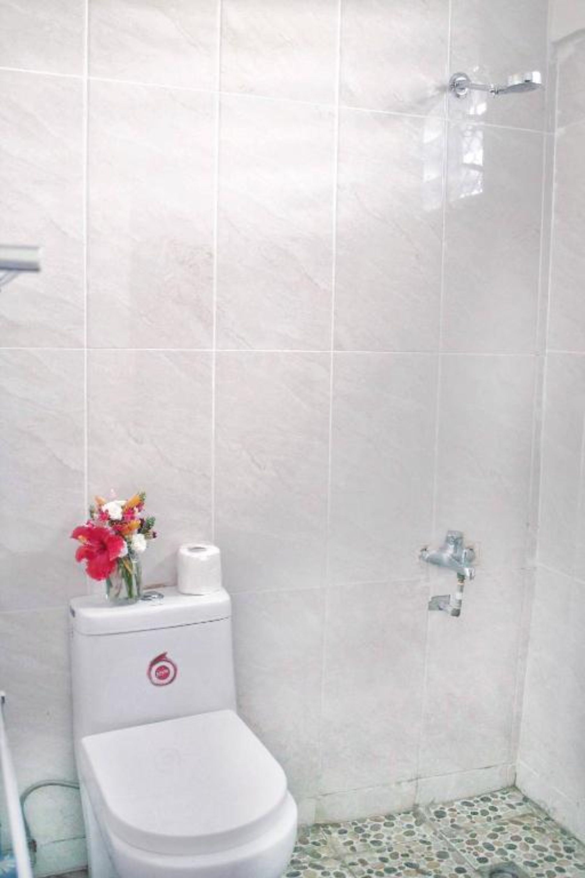 basic single room | bathroom | shower, towels