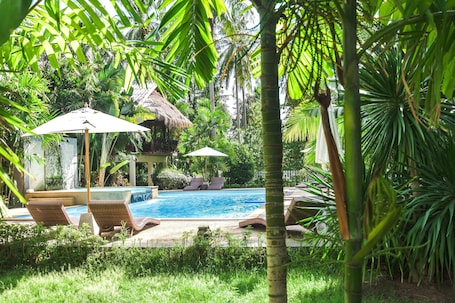 2 outdoor pools, open 6:00 AM to 8:00 PM, pool umbrellas, sun loungers