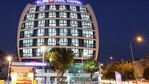 The Elips Royal Hotel with a modern design, multiple floors, and a prominent sign. - Elips Royal Hotel & Spa (Antalya)
