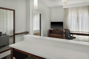Suite, 1 Bedroom | Living area | 40-inch Smart TV with cable channels, TV, Netflix