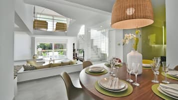 Villa, 4 Bedrooms | Living area | 55-inch flat-screen TV with satellite channels, TV, DVD player