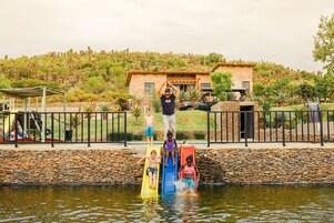 2 outdoor pools, sun loungers