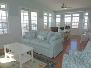 House, 4 Bedrooms | Living area | TV, fireplace, DVD player